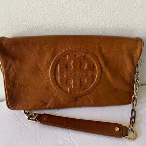 Tory Burch Brown Leather Clutch